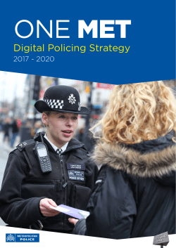 One Met Digital Policing Strategy 2017- 2020