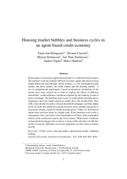 Housing market bubbles and business cycles in an agent