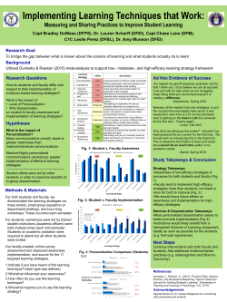 Implementing Learning Techniques that Work