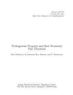 Pythagorean Property and Best Proximity Pair Theorems