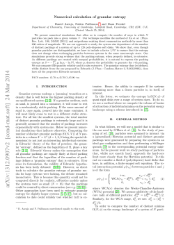 Numerical calculation of granular entropy