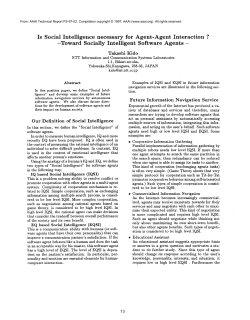 Toward Socially Intelligent Software Agents