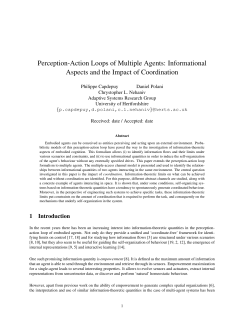 Perception-Action Loops of Multiple Agents: Informational Aspects