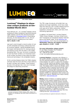 Lumineq&reg; Displays to show- case unique products at Em