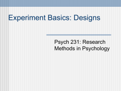 Experiment Basics: Variables
