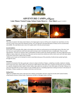 ADVENTURE CAMPS of Tanzania Lake Manze Tented Camp