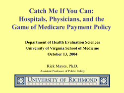 Catch Me If You Can: Hospitals, Cost Shifting, and the Game of