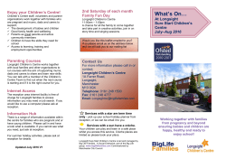 At Longsight Sure Start Children`s Centre July&ndash;Aug