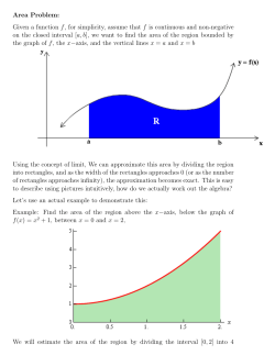 Given a function f, for simplicity, assume that f is continuous and non