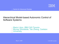 Model based self-optimization