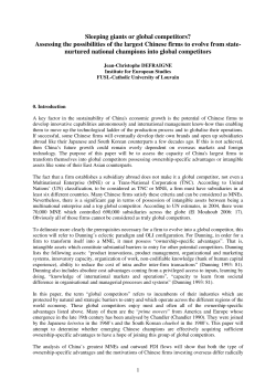 Sleeping giants or global competitors?