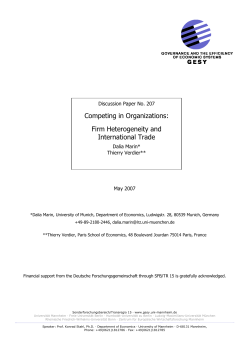 Competing in Organizations: Firm Heterogeneity and