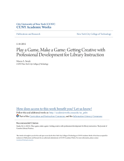 Play a Game, Make a Game: Getting Creative with Professional