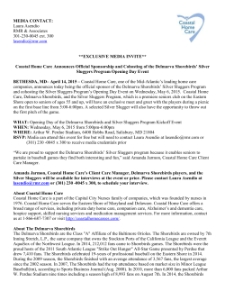 Coastal Home Care Media Alert &ndash; Delmarva