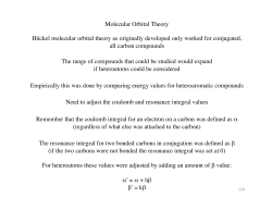 Molecular Orbital Theory H&uuml;ckel molecular orbital theory