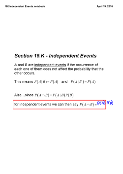 SK Independent Events.notebook