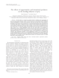 The effects of opportunistic and intentional predators on the herding