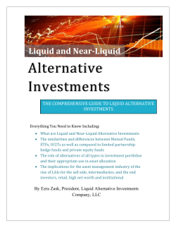 Liquid And Near-Liquid Alternatives White Paper