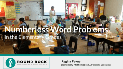 Numberless Word Problems