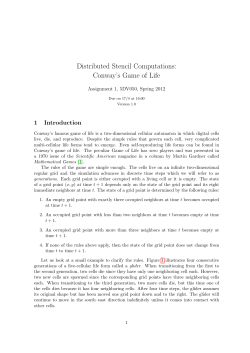 Conway`s Game of Life - Department of Computing Science