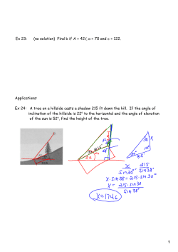 1 Ex 23: (no solution) Find b if A = 42&deg;, a = 70 and c = 122