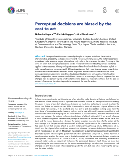 Perceptual decisions are biased by the cost to act