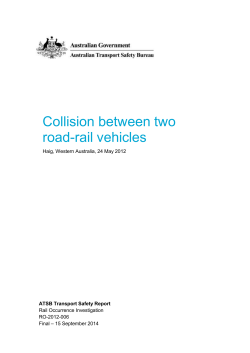 Collision between two road-rail vehicles, Haig, Western