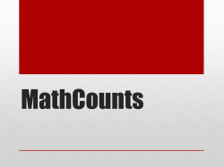 MathCounts Scoring