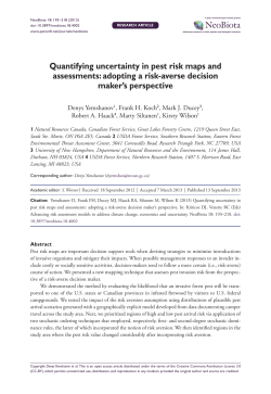 Quantifying uncertainty in pest risk maps and