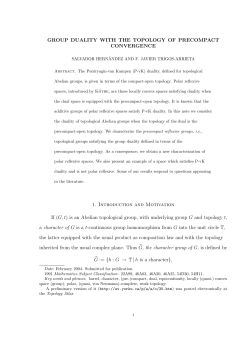 Group duality with the topology of precompact convergence