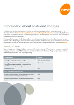 Information about costs and charges