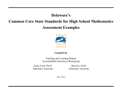 High School - Delaware Department of Education