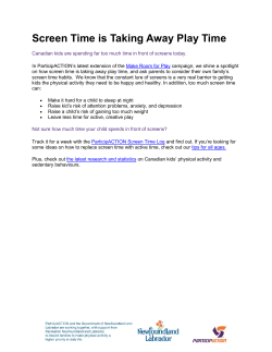 Screen Time is Taking Away Play Time