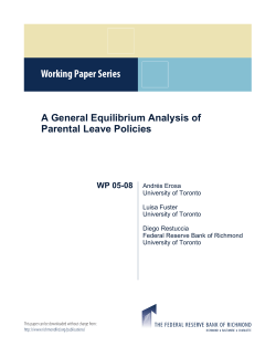 A General Equilibrium Analysis of Parental Leave Policies