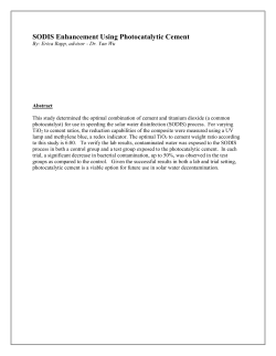 SODIS Enhancement Using Photocatalytic Cement