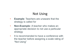 Non-Example - Staff Training