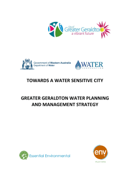 Greater Geraldton Water Planning and Management Strategy