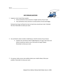 Lesson Plan for Train Track Activity
