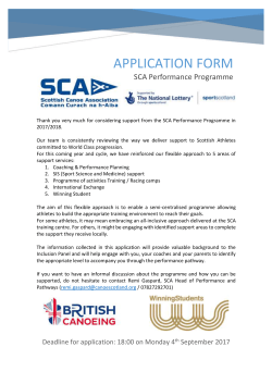 Application form - Scottish Canoe Association