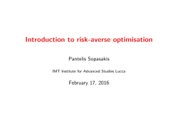 Introduction to risk-averse optimisation