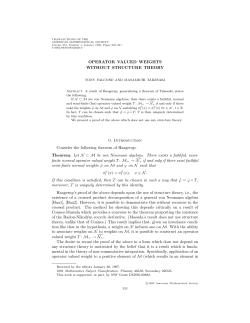 OPERATOR VALUED WEIGHTS WITHOUT