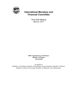 IMFC Statement by Ueli Maurer, Minister of Finance, Switzerland