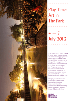 Play Time: Art In The Park 4 &mdash; 7 July 2012