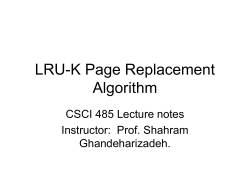 LRU-K Page Replacement Algorithm