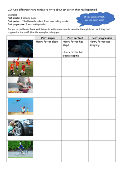 L.O: Use different verb tenses to write about an action that has
