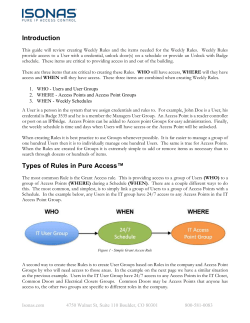 Introduction Types of Rules in Pure Access