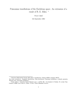 Poissonian tessellations of the Euclidean space. An extension of a