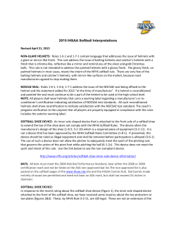 2015 IHSAA Softball Interpretations Revised April 21, 2015 NON