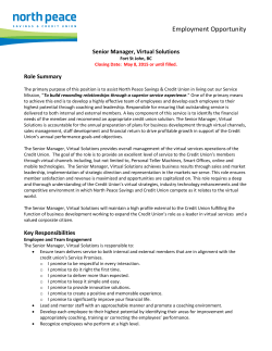 Senior Manager, Virtual Solutions - North Peace Savings and Credit
