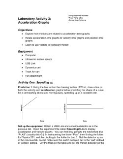 Laboratory Activity 1: Position Graphs